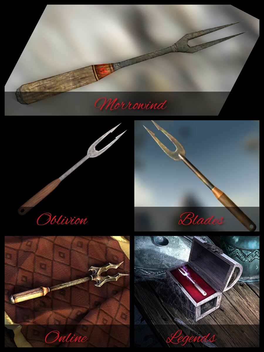 Вилка щекотки в разных частях TES 