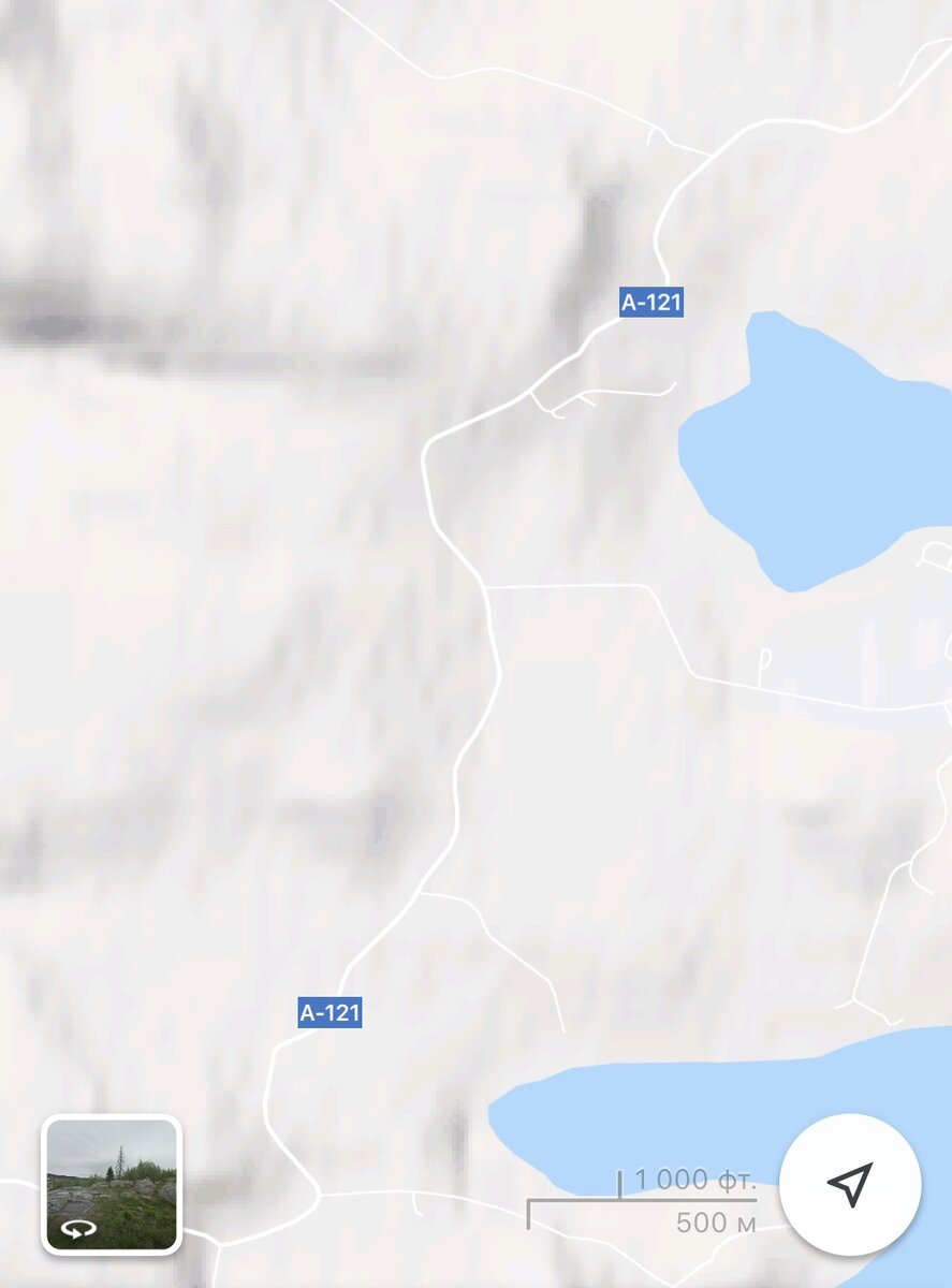 Вот так выглядит дорога на карте