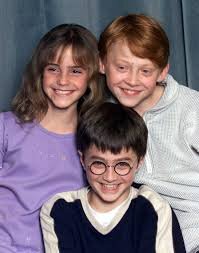 Эмма Уотсон, Руперт Гринт и Дэниел Рэдклифф в детстве