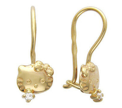 Золотые серьги Китти ЮК Эстет