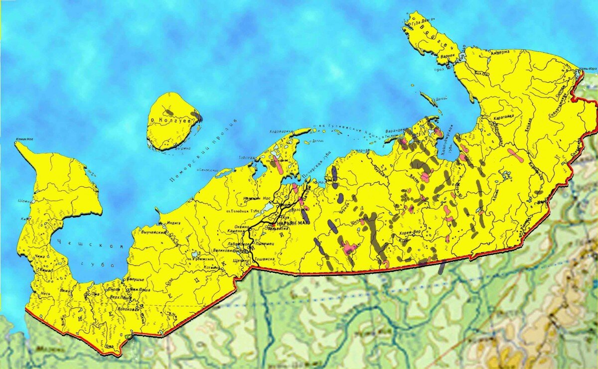 Республика коми и ненецкий ао карта