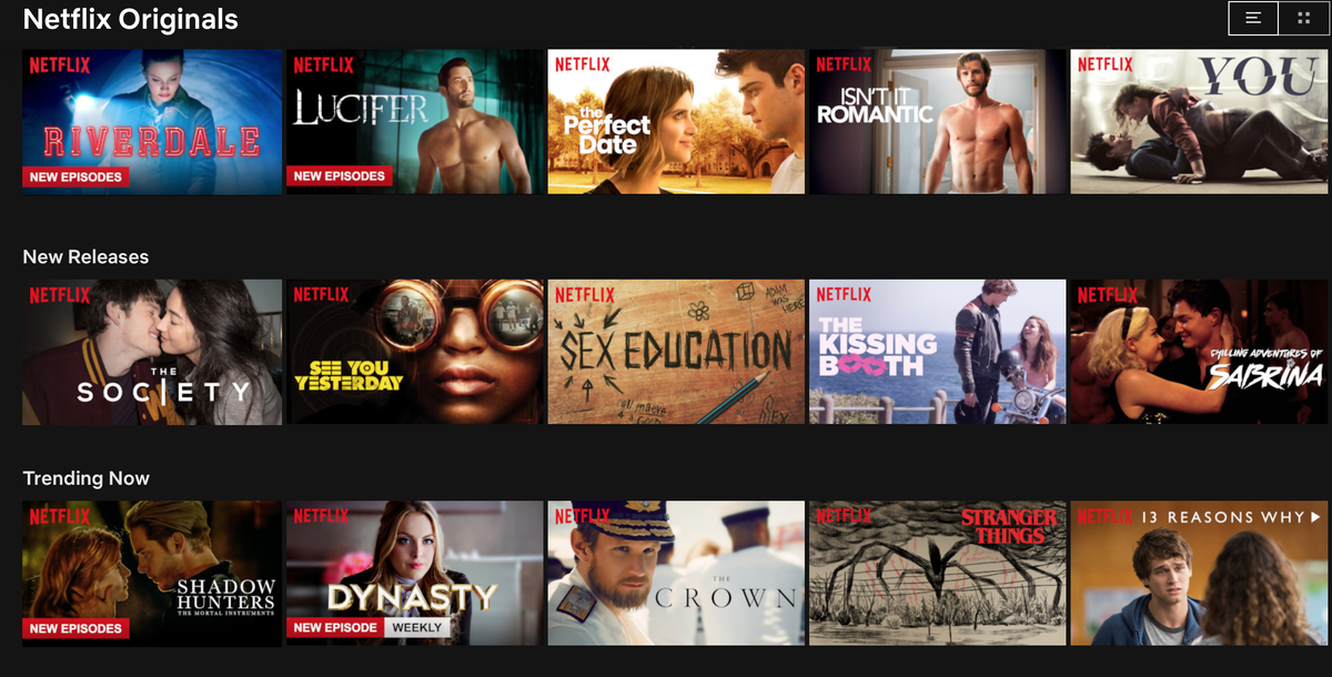 Netflix — самая популярная платформа для просмотра фильмов и сериалов. Ежегодно её пользователи тратят больше миллиарда часов на просмотр сериалов и фильмов. На создание контента в 2019 году у компании ушло 15 миллиардов долларов