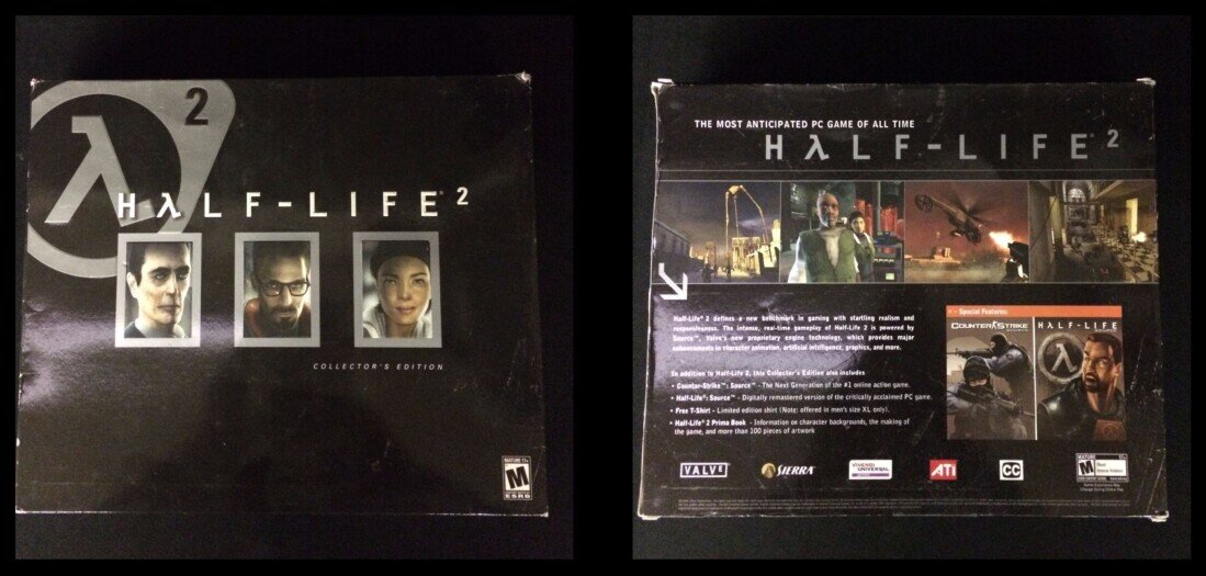 ​На обложке коллекционного издания Half-Life 2 написано «самая ожидаемая ПК-игра всех времён». Иронично