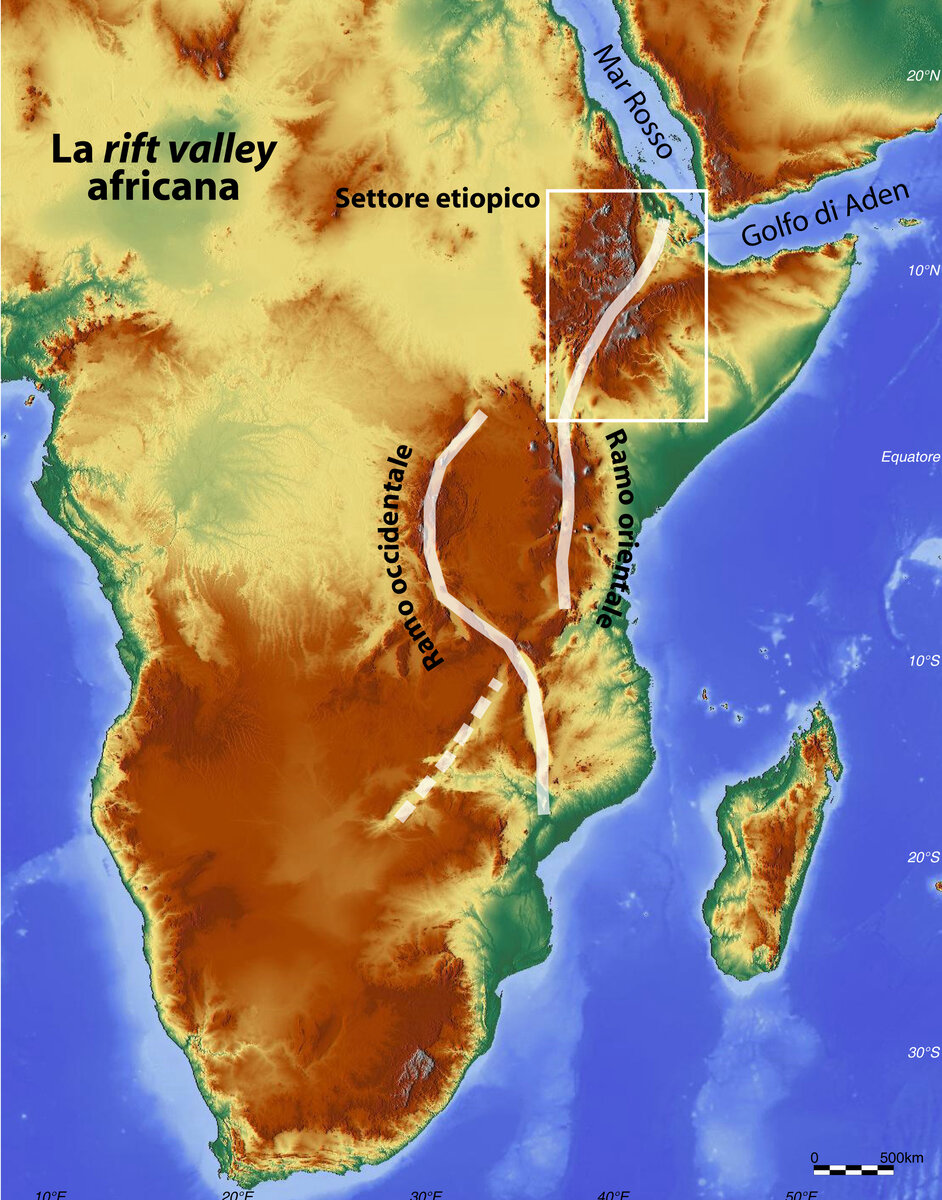 Восточно африканский разлом на карте африки