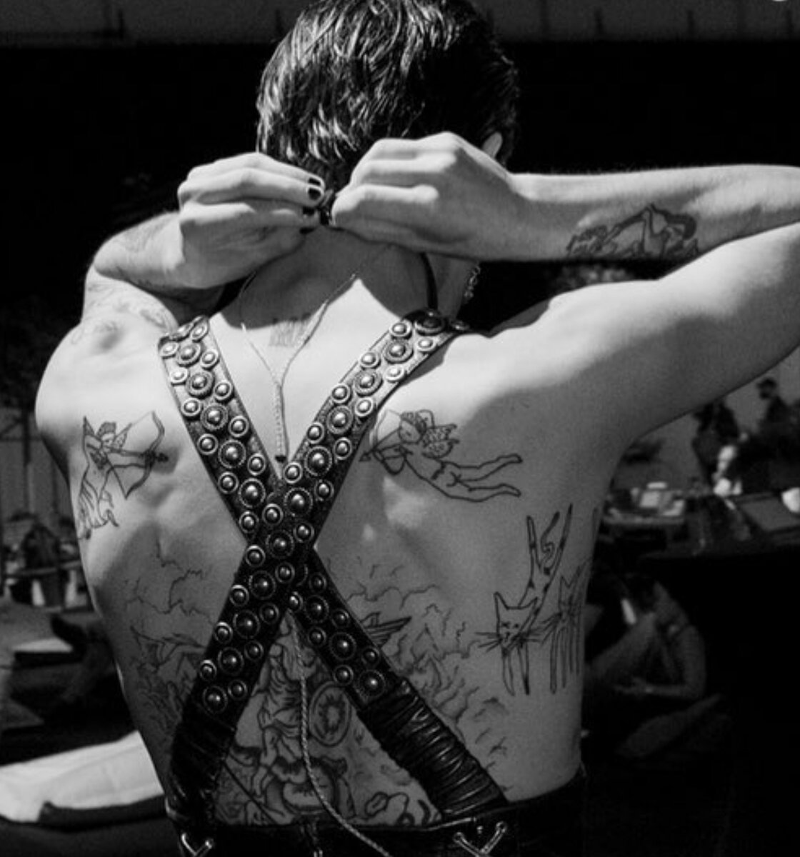 Тату на спине Дамиано Давида