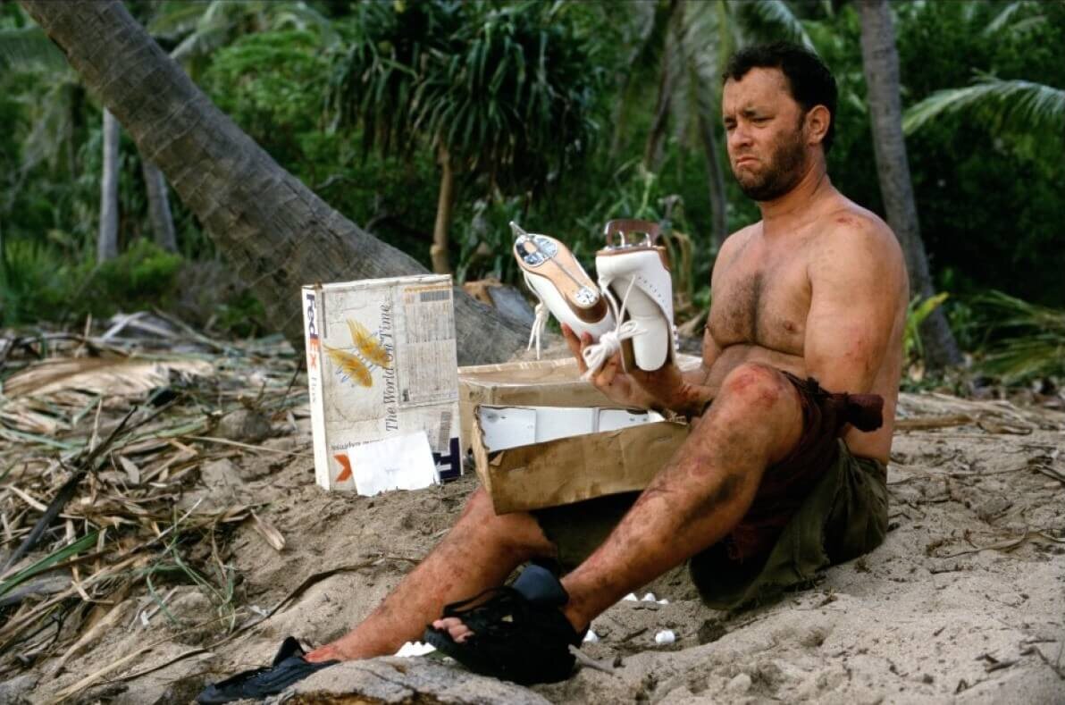 Твое лицо, когда на необитаемом острове из вещей у тебя есть только коньки