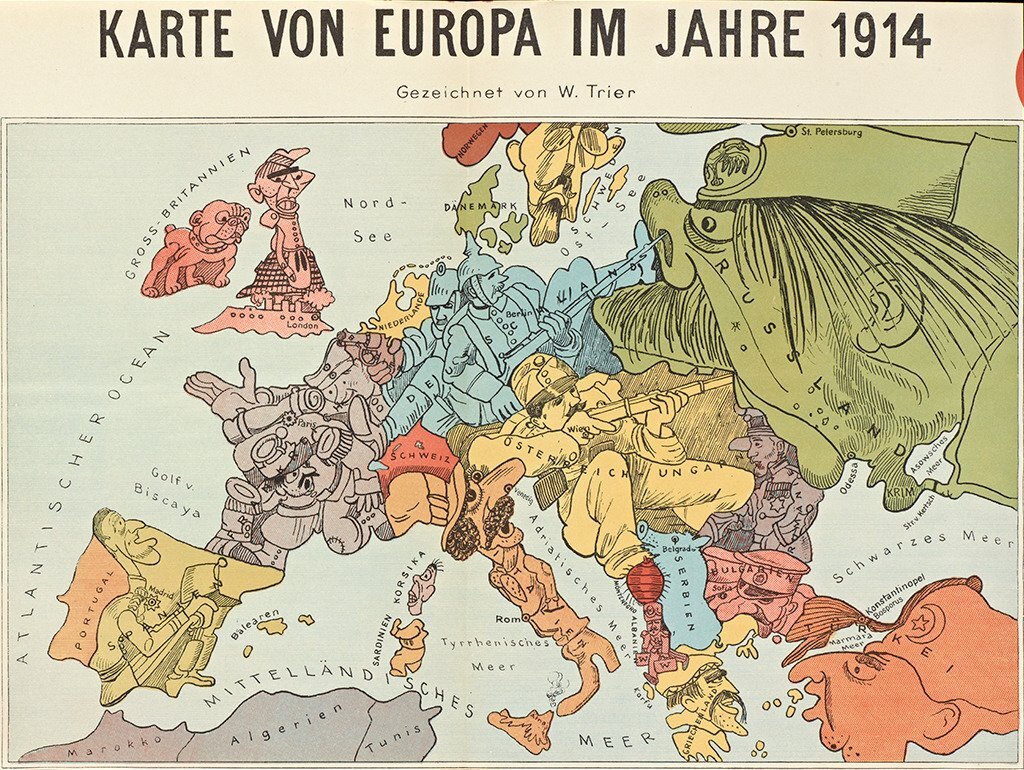 Как сами немцы видели Европу в 1914 году.
