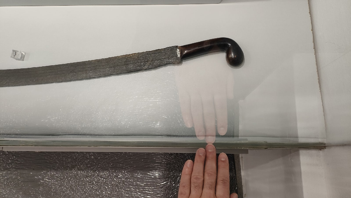 Рукоять в сравнении с ладонью подписчика