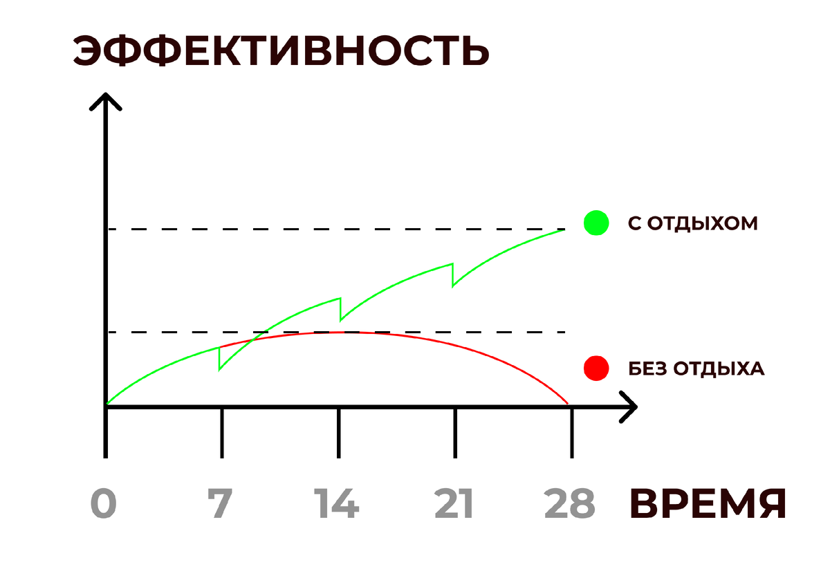 График производительности человека