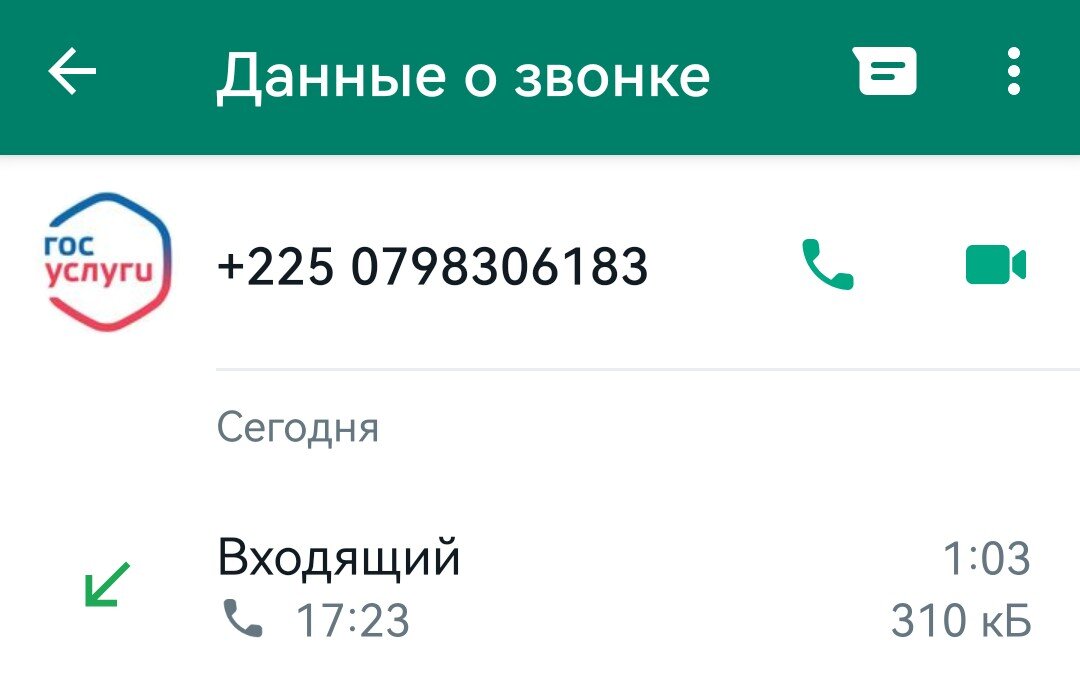 Скриншот приложения мессенджера WhatsApp 