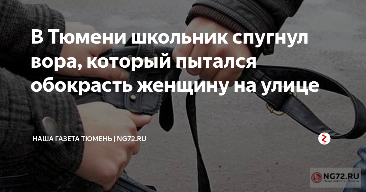 В Тюмени школьник спугнул вора, который пытался обокрасть женщину на ...