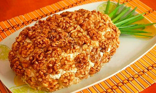 салат ананас с грецкими орехами