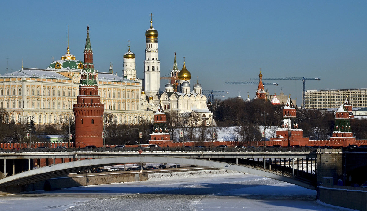 Москва кремль зима
