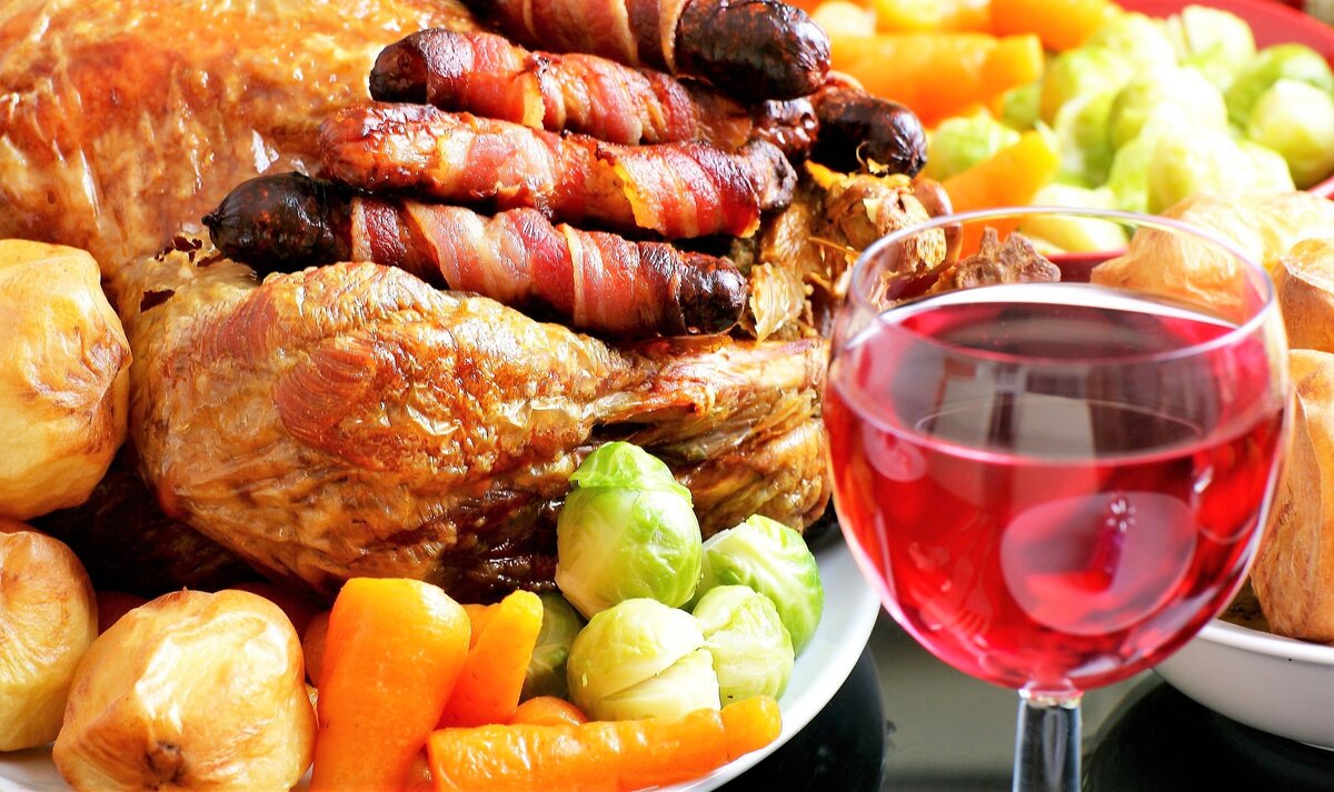 Жареная курица с пряным ромом и маслом манго