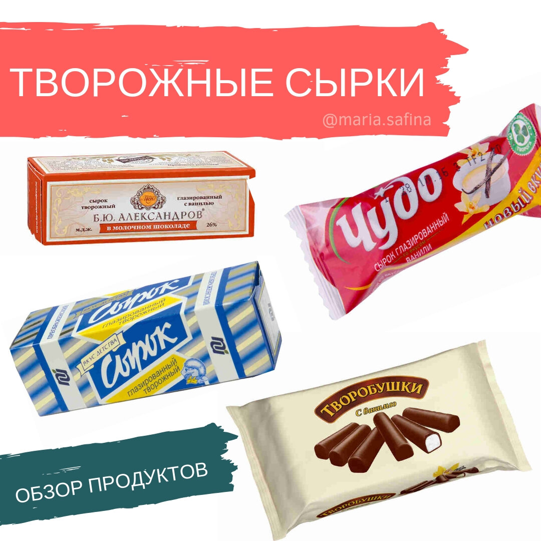 Творожные сырки. Обзоры составов.