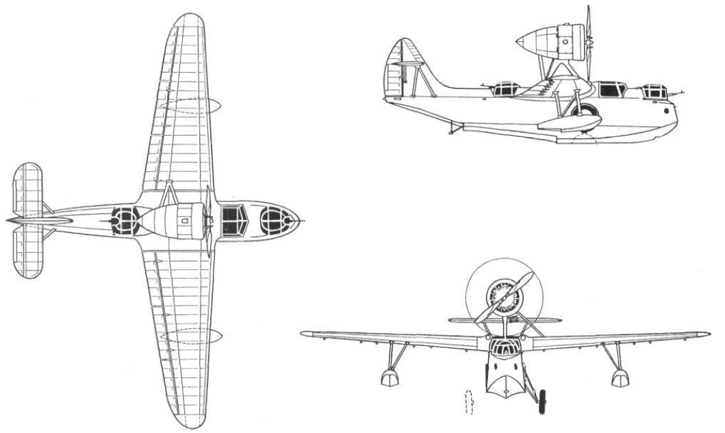 Гидросамолет ш 2 чертежи