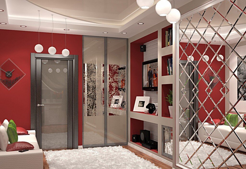 Стилизованный шкаф-купе в необычном интерьере, Яндекс картинки