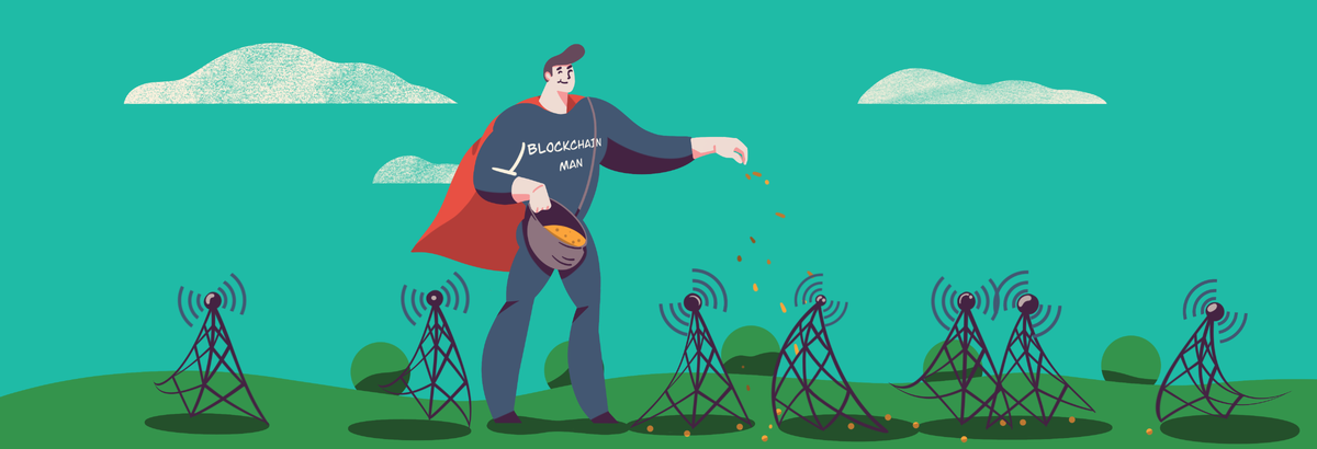 Блокчейн такой: гули-гули. А базовые станции: клюк-клю-клю.