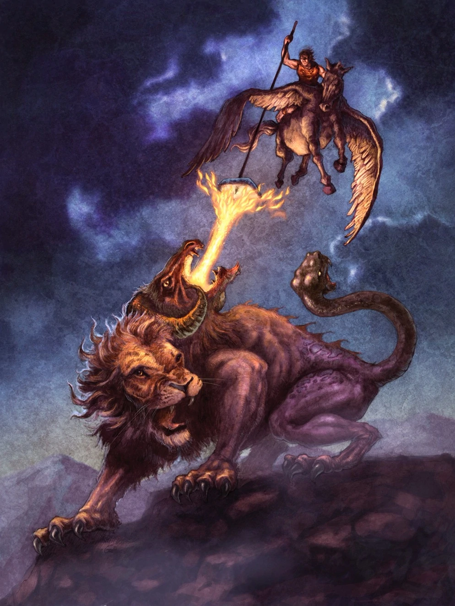 Беллерофонт убивает Химеру