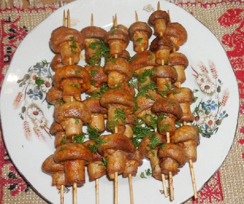 Изумительный грибной шашлык по румынскому рецепту 