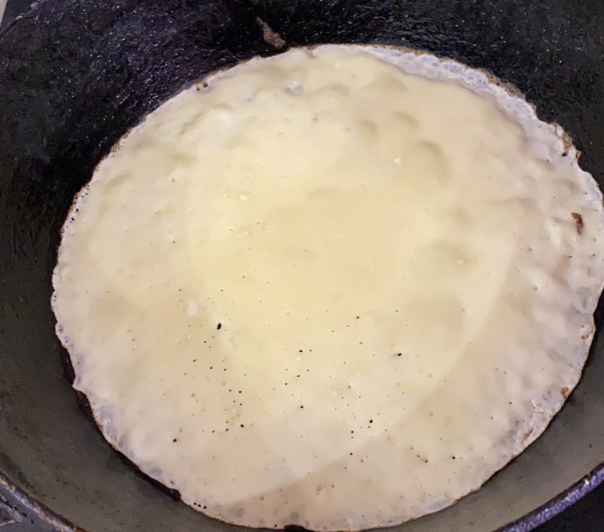 У меня кстати обычная очень очень старая сковорода 