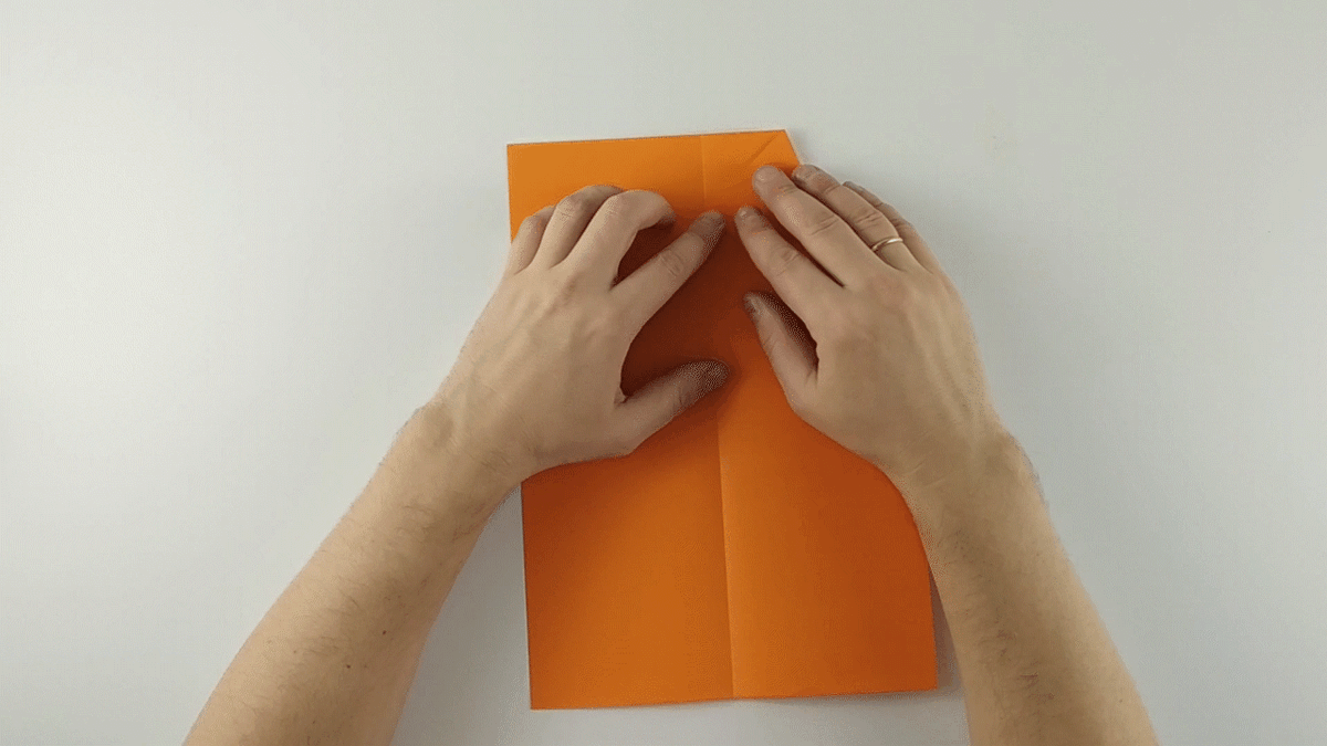 Шаг 2.2. Точно так же сгибаем с другой стороны.