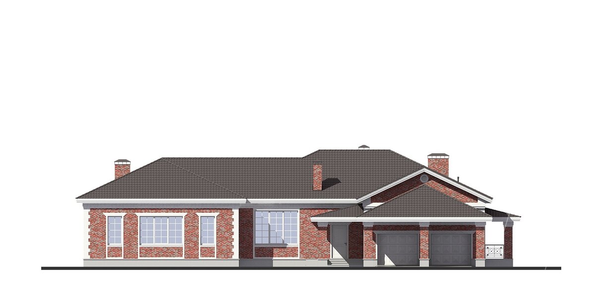 Главный фасад - «Вилла Леланд» Проект дома - M-343