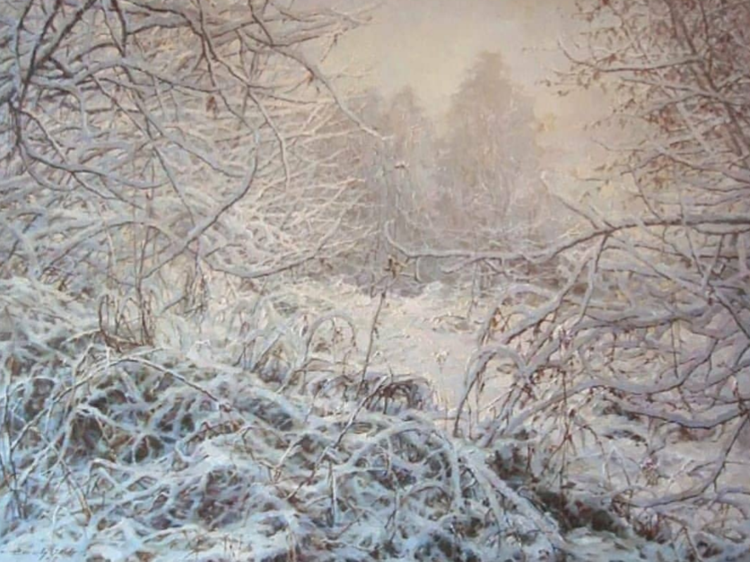 Фотография картины О. Тимошина "Белый сон" (из открытых источников)