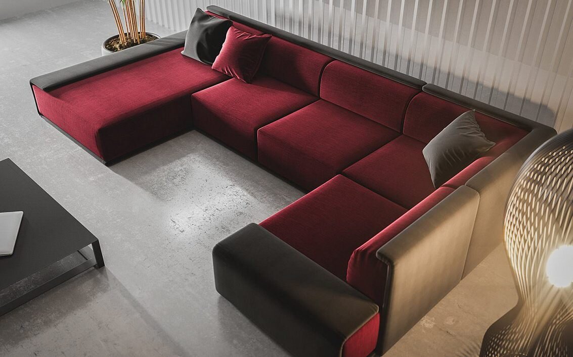 Пятимодульный угловой диван с оттоманкой BRADLEY 13