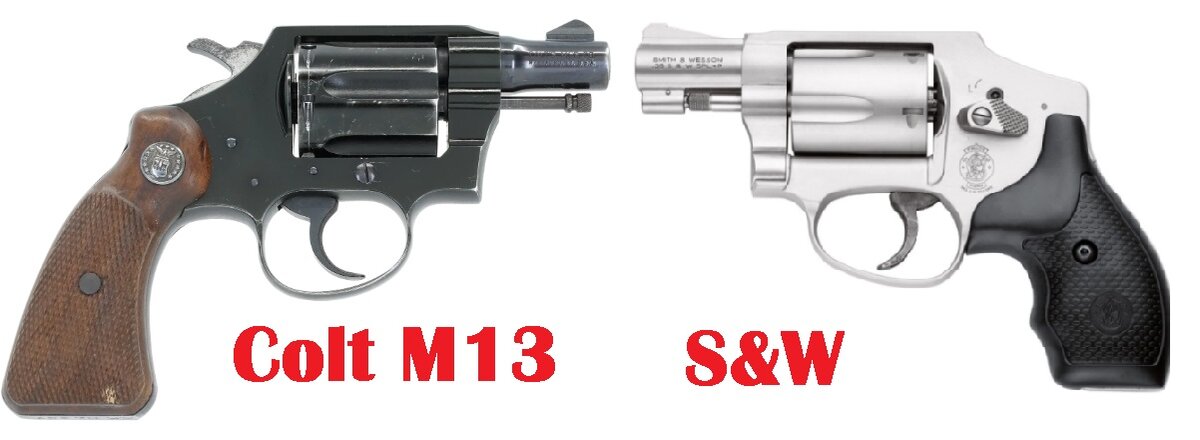 Colt M13 Aircrewman и  S&W Airweight.