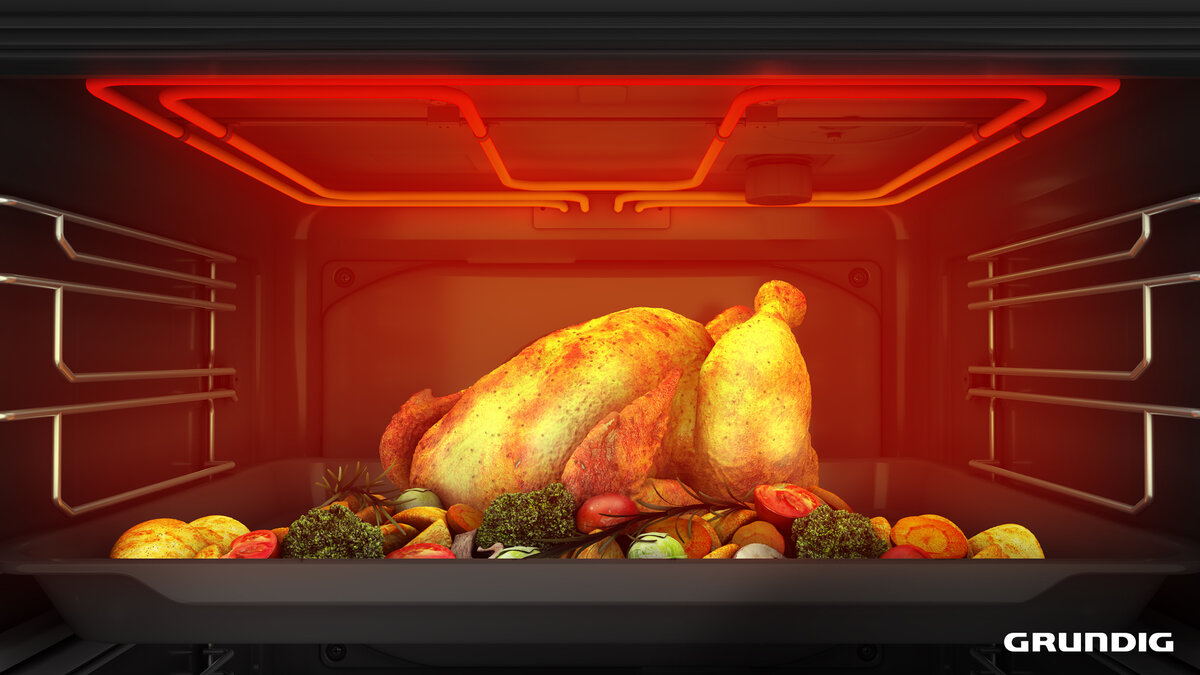 Золотистая курочка, запекаемая на режиме «Гриль»