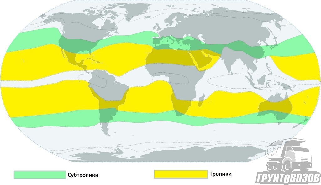 Субтропики на карте. Тропический пояс на карте. Зоны тропического пояса.