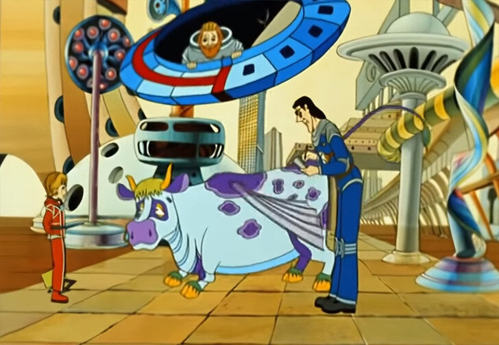 "Тайна третьей планеты", кадр из оригинальной анимационной ленты