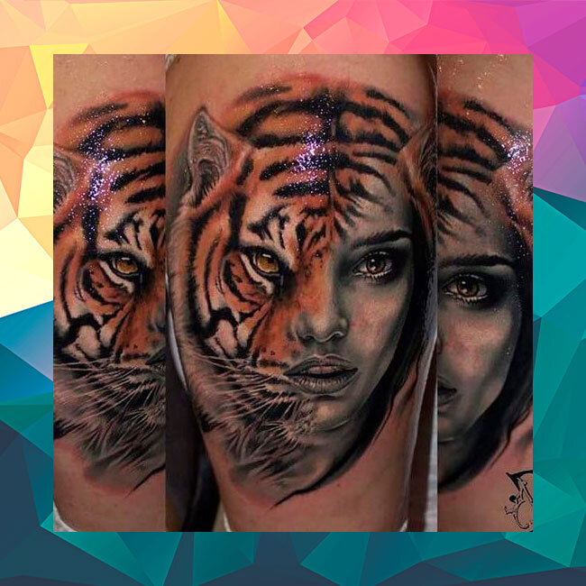 [50 Фото] Тату Тигр для Мужчин и Женщин — Значение Оскал, Открытая Пасть, Морда | TattooAssist