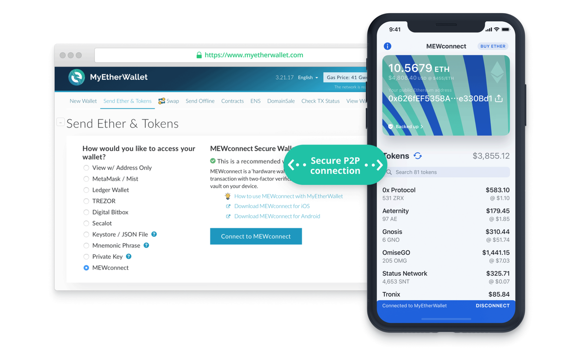 Бета версия mobile. MYETHER Wallet. MEWCONNECT. Лучший кошелек для эфириума. MYETHERWALLET приложение для IOS