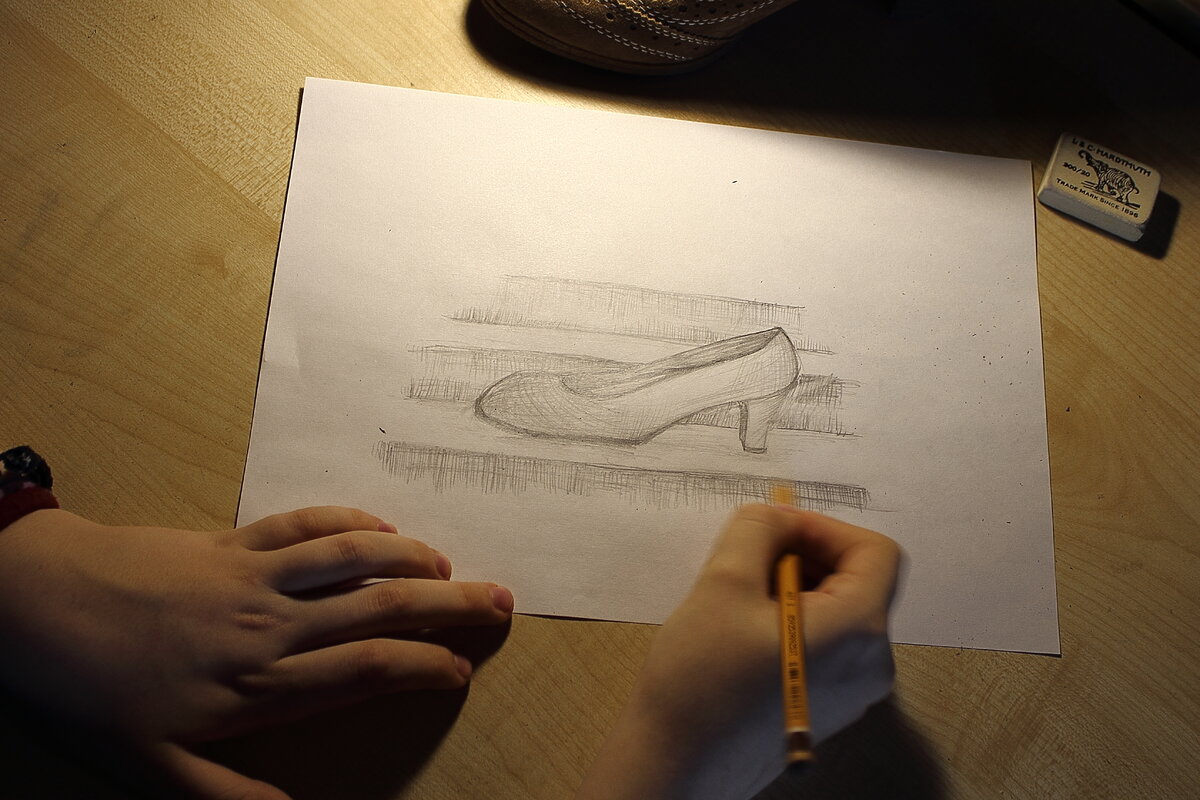 Детский рисунок к сказке "Золушка"