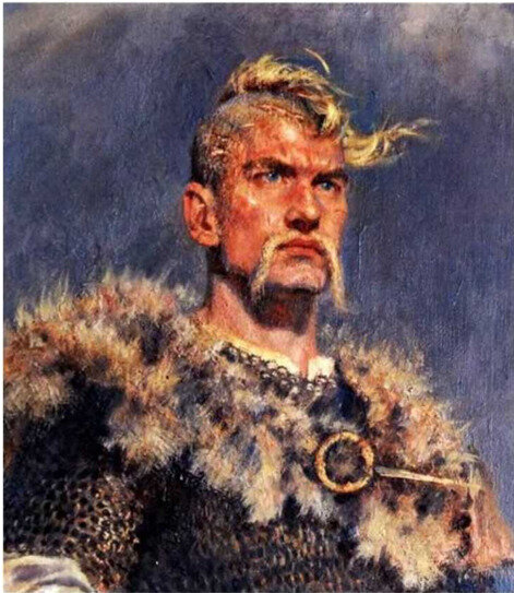 Князь Святослав. Четырехлетним мальчиком он принял участие в поход на древлян, в ходе которого был убит его отец Игорь. В ходе первого самостоятельного похода покорил вятичей.