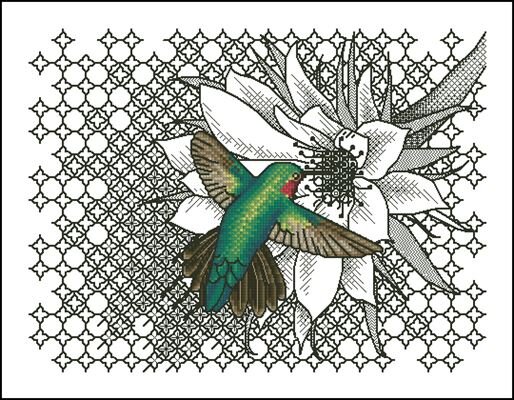 Пример сочетания цветного полного креста и блекворка