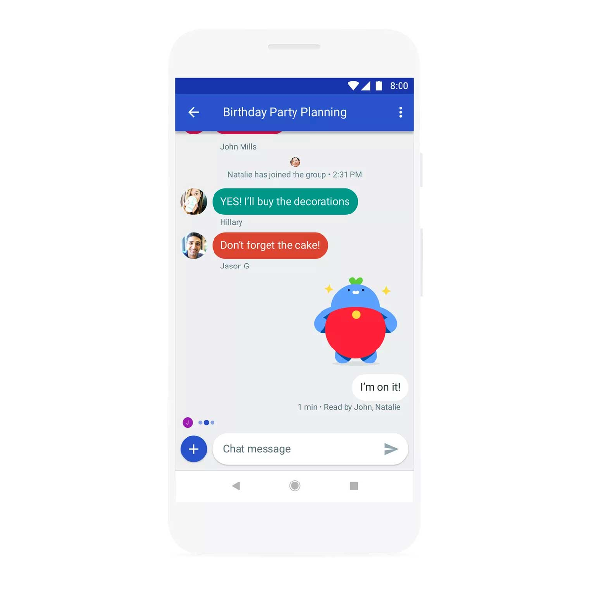 https://play.google.com/store/apps/details?id=com.google.android.apps.messaging Android Messages ("Android Сообщения") — мессенджер Google собственной разработки с функцией синхронизации СМС с компьютером. По набору возможностей программа сопоставима с WhatsApp: можно общаться в групповых чатах, обмениваться "гифками", фотографиями и видео, передавать аудиосообщения, эмодзи и стикеры, добавлять нежелательные контакты в черный список. Реализована поддержка функции "умных" ответов Smart Reply, которая анализирует текст сообщения и генерирует ответ на основе контекста и ключевых слов.