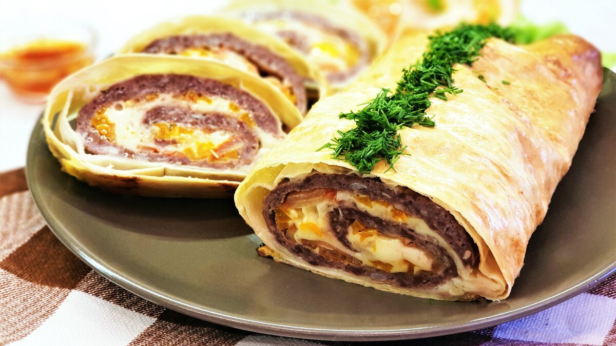 Рулеты мясные штрудель