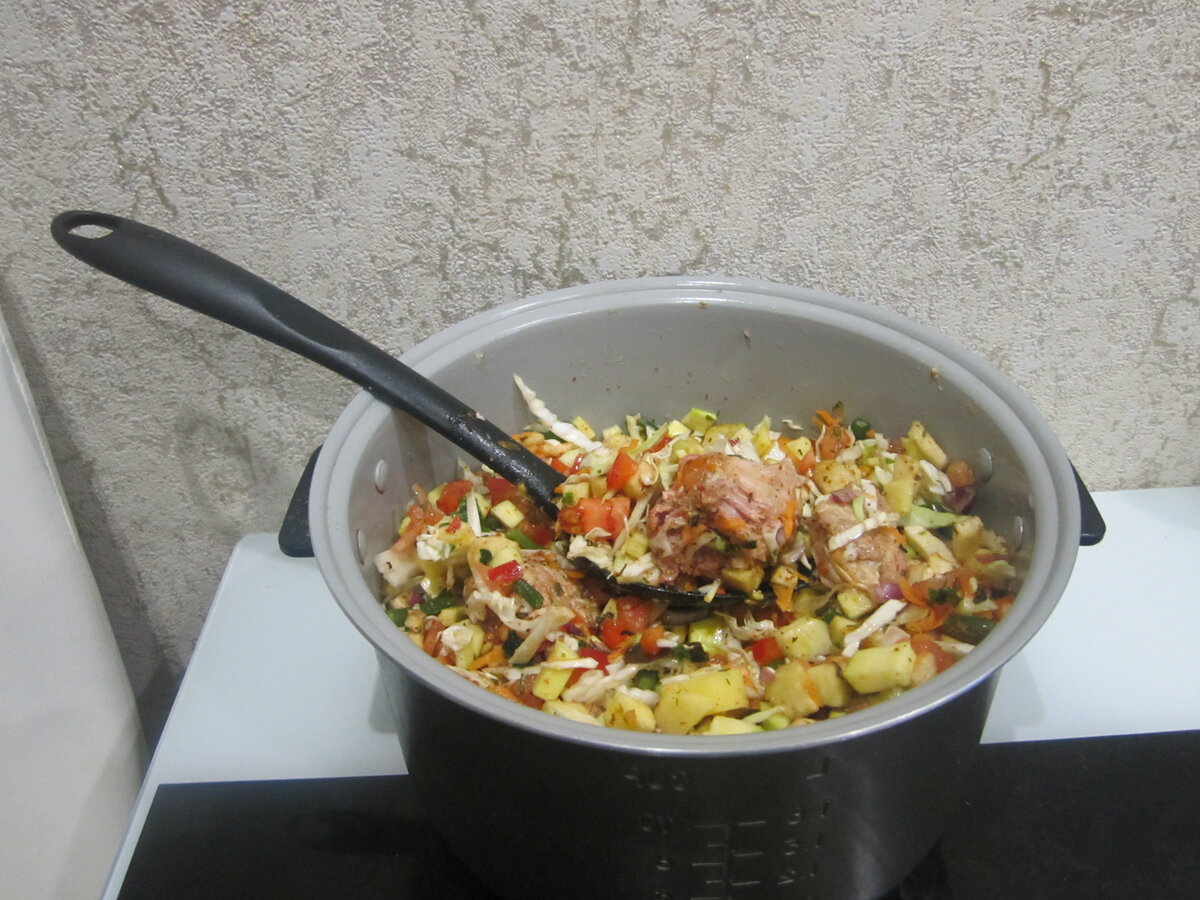 Мясо с овощами в мультиварке