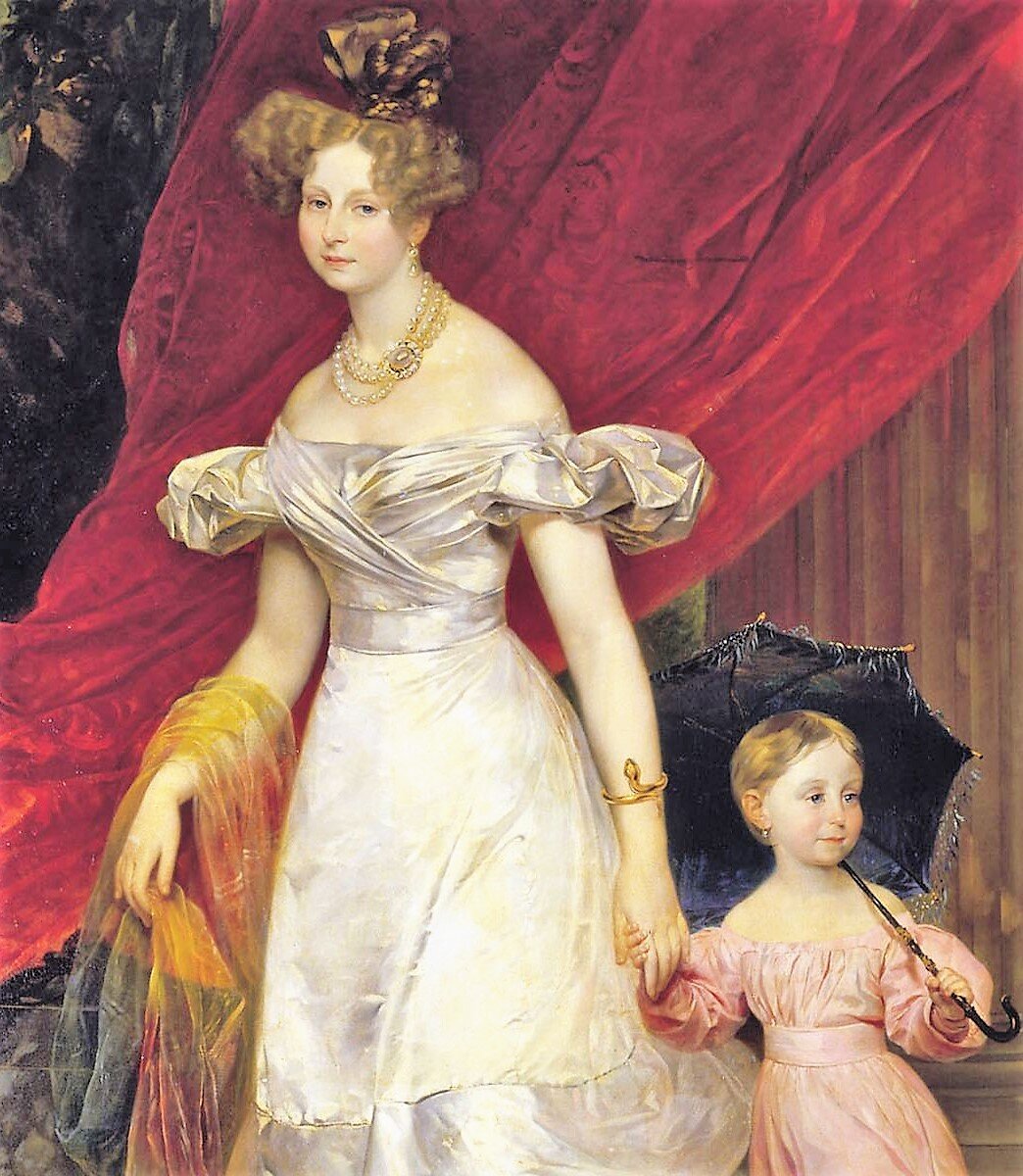 К.Брюллов. Портрет великой княгини Елены Павловны с дочерью Марией. 1830г.            Государственный Русский музей, Санкт-Петербург

