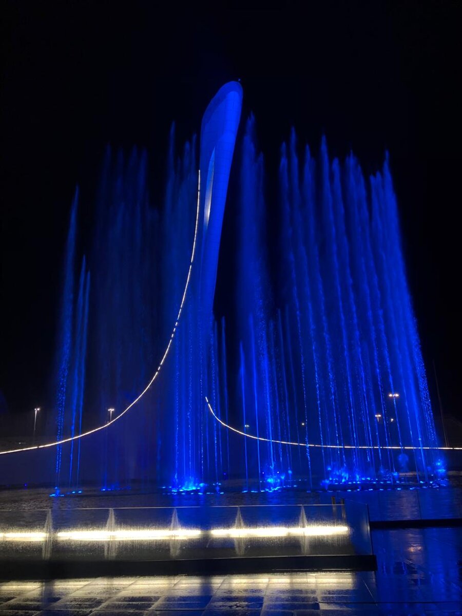 шоу фонтанов в олимпийском парке