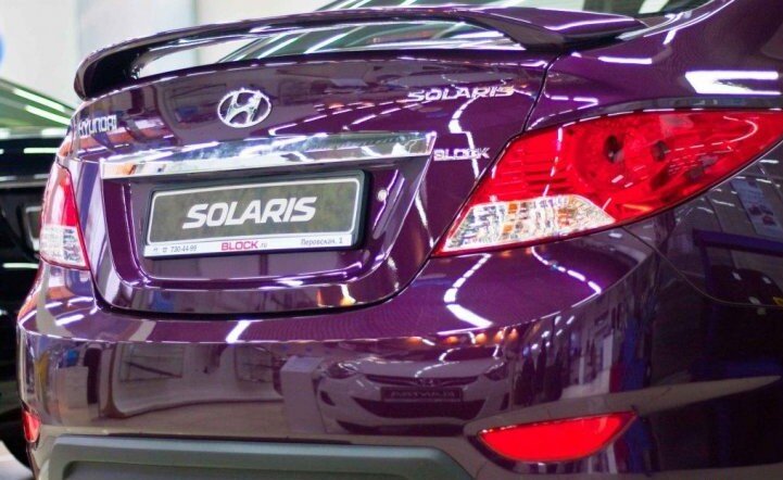 Задний бампер Солярис 