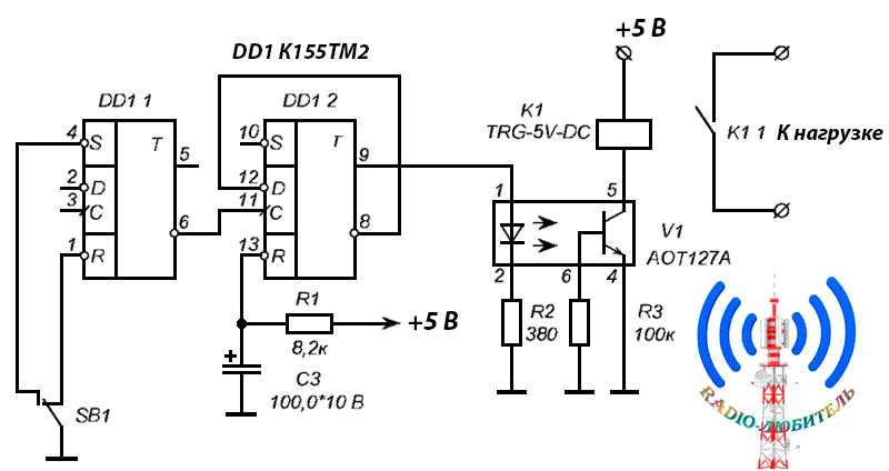 Электронный переключатель схема. К561тм2 кнопка без фиксации. Переключатель на микросхеме схема. Квазисенсорные переключатели на микросхемах. Схема электронного переключателя на 3 положения.