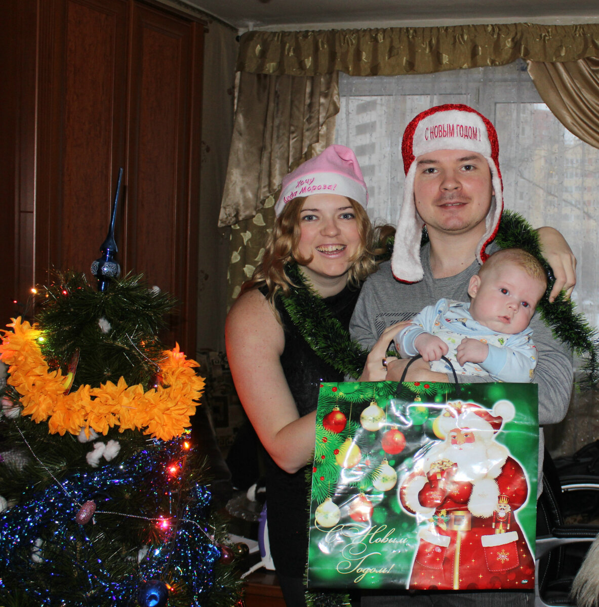 Первый Новый год Втроем 31 декабря 2014 года. Фото из личного архива