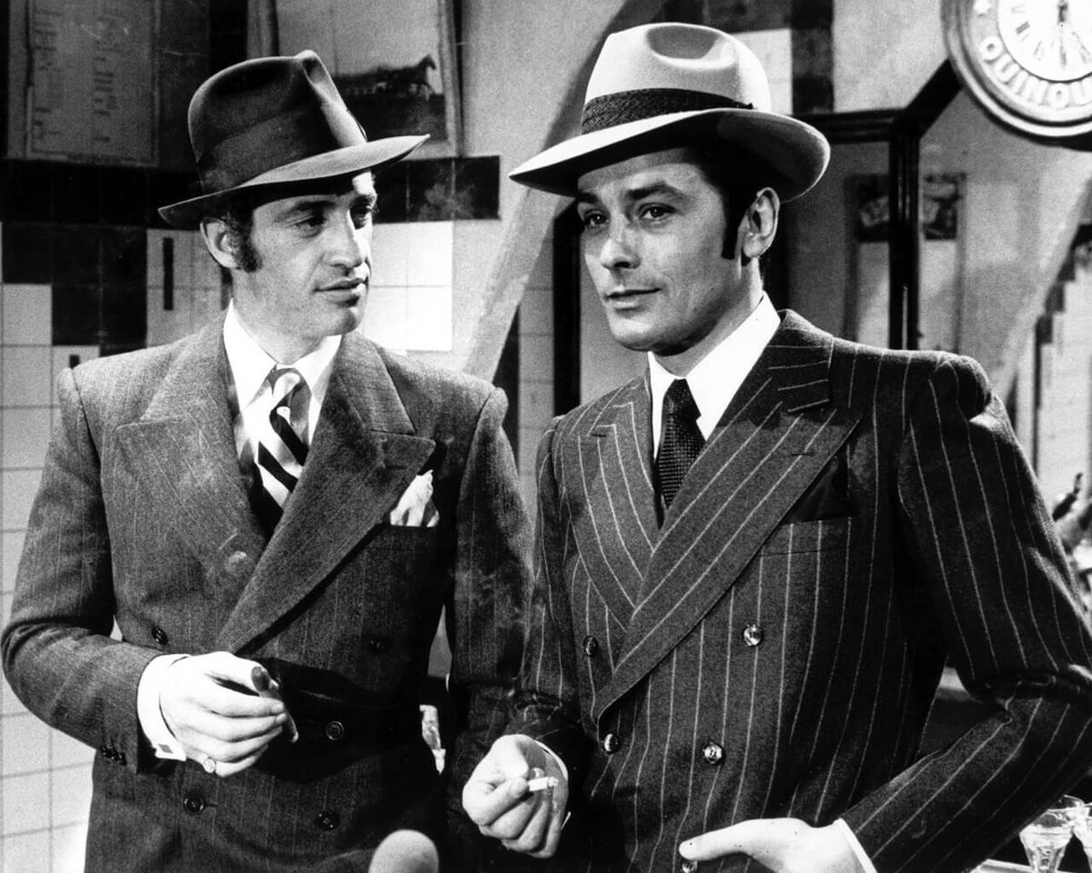 Ален Делон и Жан-Поль бельмондо в фильме "Борсалино"