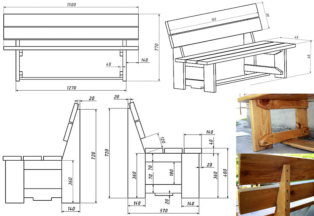 Как самостоятельно соорудить скамейку. Пошаговое руководство
