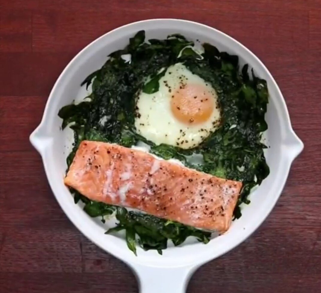 Вкусный обед из лосося