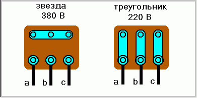 Схема подключения двигателя 380 на 220
